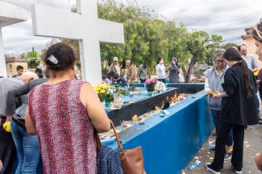 Marilia, Sao Paulo, Brezilya, Kasım 02, 2022. Sao Paulo eyaleti, Marilia 'daki Saudade Mezarlığı' nda ölüm gününde hareket