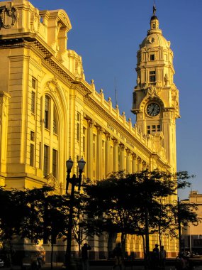 Sao Paulo, Brezilya, 03 Şubat 2007. Sao Paulo müzikhol ve Julio Prestes istasyonu, şehir Sao Paulo dış klasik mimarisi. 10 Temmuz 1872 Sorocabana demiryolu tarafından açılışını yaptı.