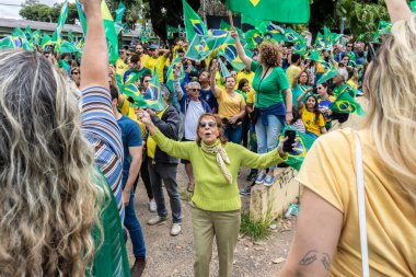 Brazil. Nov 02, 2022. Supporters of President Bolsonaro perform an act in front of the Barracks of War Shooting in Marliia, SP. Demand for Federal Intervention against the democratic election of Lula