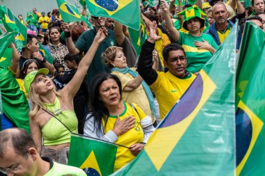 Brezilya. Kasım 02, 2022. Başkan Bolsonaro 'nun destekçileri Marilia, SP' deki Savaş Çekimleri Kışlası önünde bir gösteri yaptılar. Lula 'nın demokratik seçimlerine karşı federal müdahale talep ediyorum.