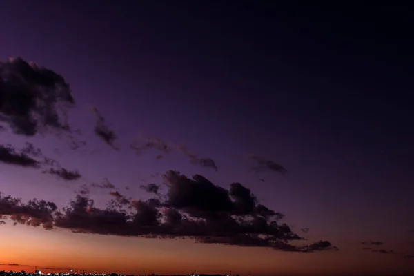 Захід Сонця Небі Хмарами Чудовий Епічний Пейзаж Дивовижні Кольори Його — стокове фото