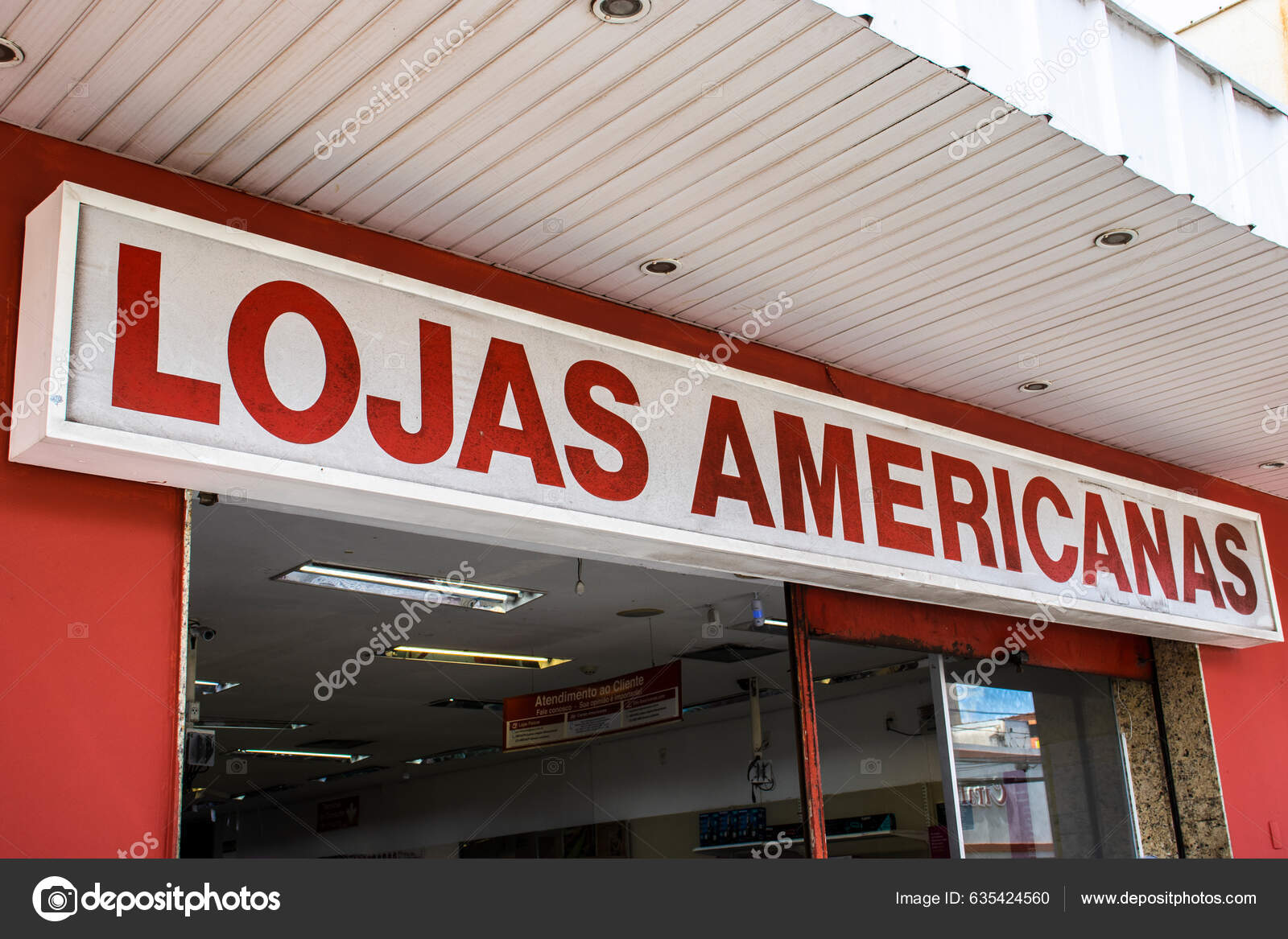 Marilia Sao Paulo Brazil January 2023 Lojas Americanas Facade Logo