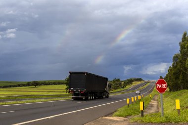  Vehicle traffic on the Highway, in Brazil
