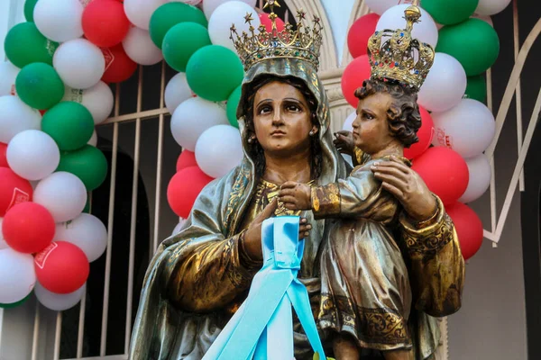 Sao Paulo Brésil Août 2007 Procession Fête Traditionnelle Dédiée Notre — Photo