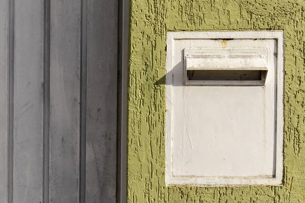 Boîte Aux Lettres Métal Sur Mur Rugueux Brésil — Photo