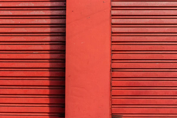 Patrón Textura Puerta Hierro Tienda Cerrada Pared Áspera Brasil — Foto de Stock