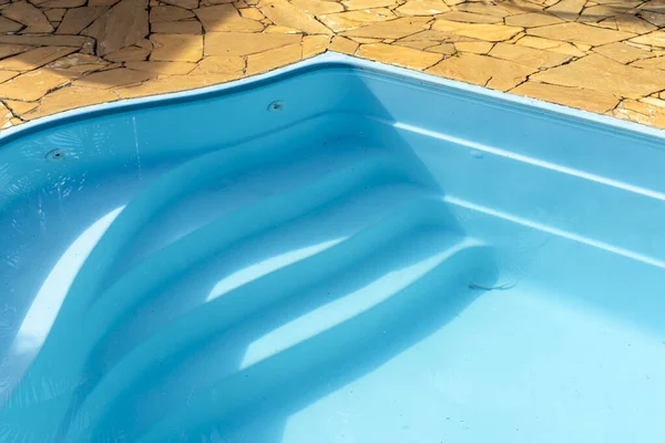 Detail Blue Swimming Pool Stone Floor Brazil — Stock Photo, Image