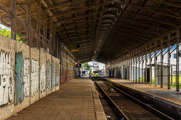 Marilia São Paulo Brasil Março 2023 Plataforma Desativada Antiga Estação — Fotografia de Stock