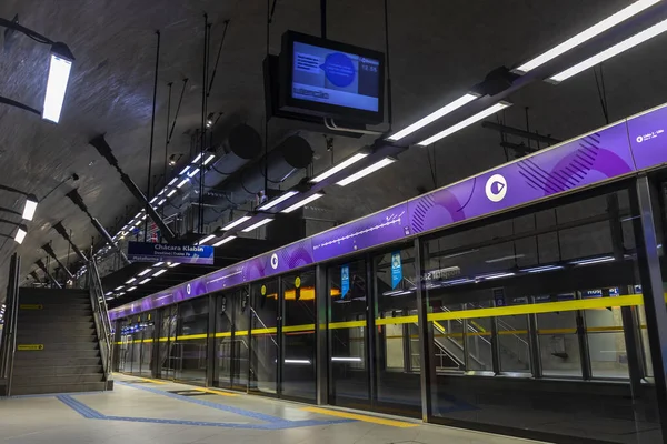 Sao Paulo Brasilien Mai 2023 Ein Und Ausstiegsplattform Der Station — Stockfoto