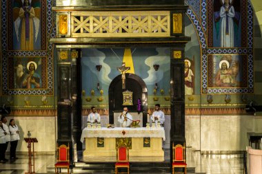 Vera Cruz, Sao Paulo, Brezilya, 08 Haziran 2023. Corpus Christi gününde Sagrado Coracao de Jesus kilisesinde Vera Cruz belediyesinde