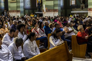 Vera Cruz, Sao Paulo, Brezilya, 08 Haziran 2023. Corpus Christi gününde Sagrado Coracao de Jesus kilisesinde Vera Cruz belediyesinde