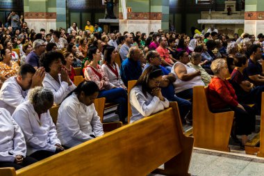 Vera Cruz, Sao Paulo, Brezilya, 08 Haziran 2023. Corpus Christi gününde Sagrado Coracao de Jesus kilisesinde Vera Cruz belediyesinde