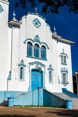 Sao Bento Katedrali 'nin ön cephesi, Marilia' nın merkezinde, Sao Paulo eyaletinin batısında..