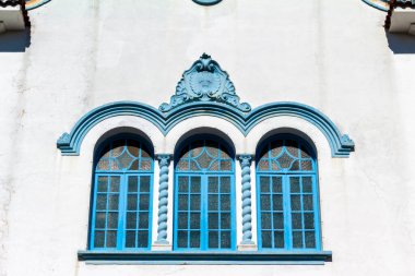 Sao Bento Katedrali 'nin ön cephesi, Marilia' nın merkezinde, Sao Paulo eyaletinin batısında..