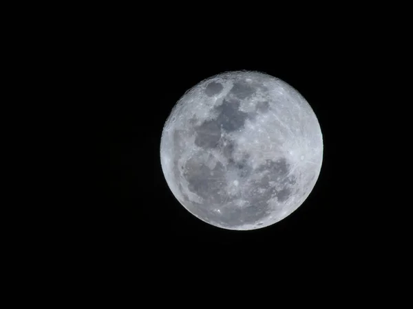 Luna Llena Cielo Oscuro Ciudad Sao Paulo Brasil Luna Azul — Foto de Stock