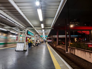 Sao Paulo, Brezilya, 22 Eylül 2023. Vila Olimpia İstasyonu platformunda CPTM 'den 9. Zümrüt hattı, CCR şirketinden Via Mobilidade tarafından yönetiliyor..