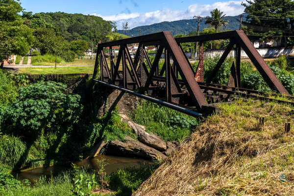 Old Railway Bridge City Itariri Built 1910 Help Logistics Arrival — Stock Photo, Image