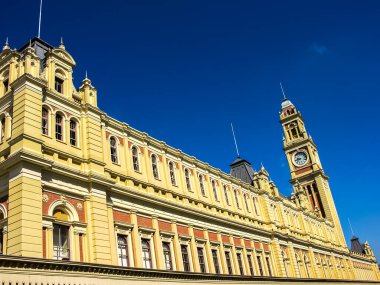 Sao Paulo, Brezilya, 23 Nisan 2007. Sao Paulo 'daki tren istasyonunun dış mimarisi