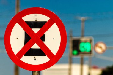 Brezilya trafik levhasında şehir alanında 