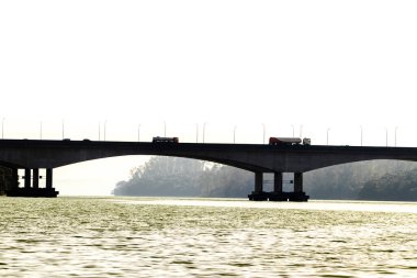 Sao Paulo, SP, Brazil, August 02, 2025. Panoramic view of the Rodoanel bridge that passes over the Billings Reservoir, from Borore Park in the southern region of the city of Sao Paulo.