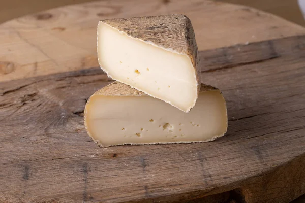 stock image close up of maturated selection of cheese on old wood