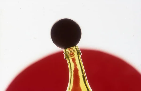 Close Spoon Red Liquid White Background — Stock Fotó