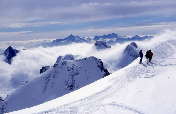 Horská Krajina Sněhem Horami — Stock fotografie