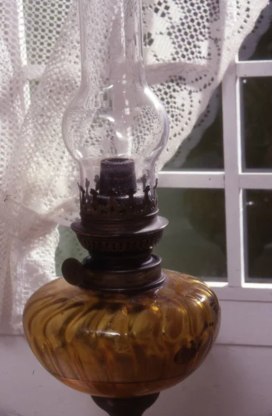 Lâmpada Querosene Vintage Velho — Fotografia de Stock