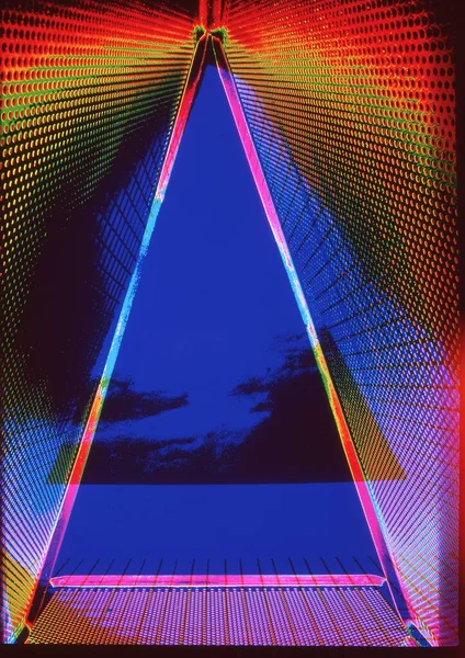 Abstracte Achtergrond Met Kleurrijke Neon Lichten — Stockfoto