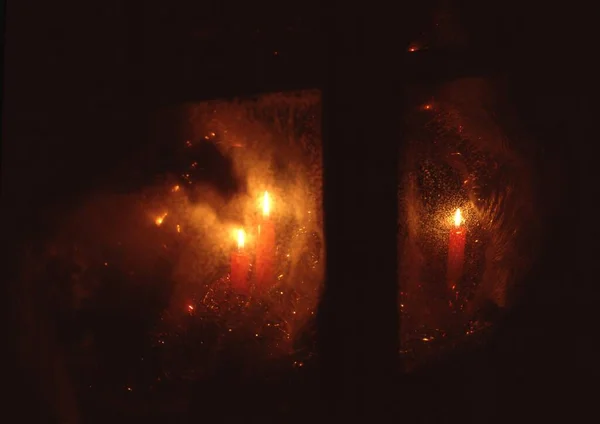 Feuerwerk Der Nacht Schönen Hintergrund Der Stadt Illustration — Stockfoto