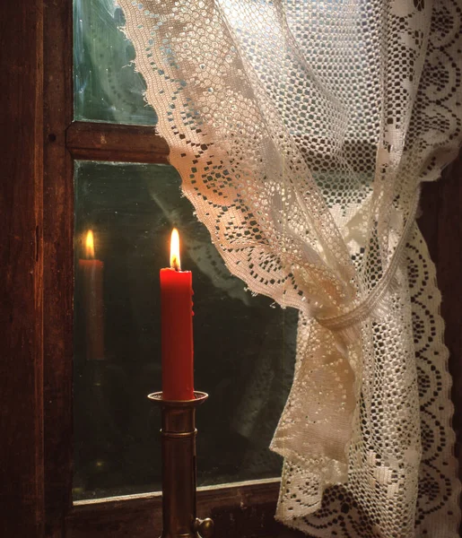 Vecchia Lampada Cherosene Vintage Sfondo Legno — Foto Stock