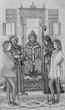 Azize Ambroise 'un Övgüsü, La Vie Resimli des Saints, Yayımcı Firmin Didot, 1887