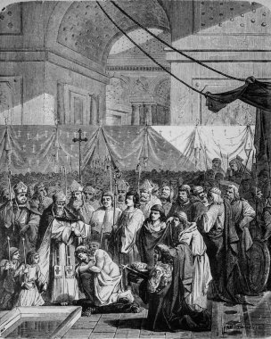 Clovis 496 'nın vaftiz töreni, editör lahure 1880