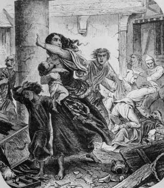 Normandiyalılar tarafından yağmalanan bir şehir 850, düzenleyici lahure 1880