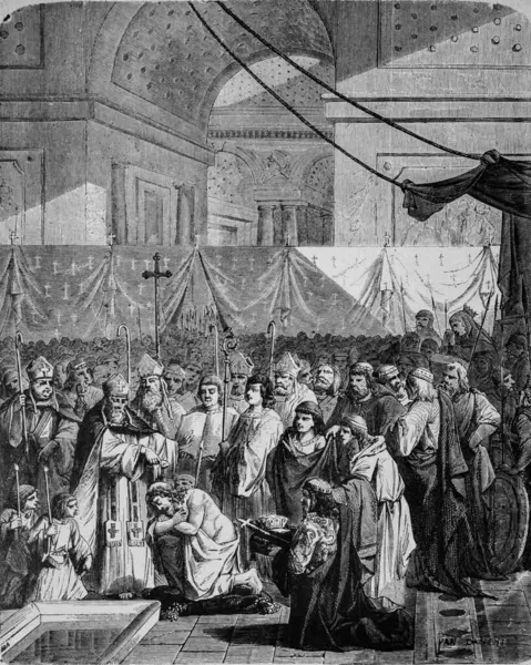 Clovis 496 'nın vaftiz töreni, editör lahure 1880