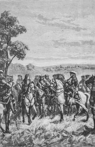 Louis tarafından Valenciennes 'in önünde düzenlenen konseyde konuşan ilk kişi, editör Alfred 1881.