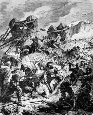 Vercingetorix, Cesar 58 A.V. 'nin önünde. J.C., editör lahure 1880