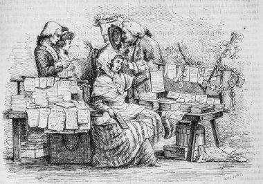 Edouard Charton 'ın 1870 tarihli eski bir yıllığının bir parçası.