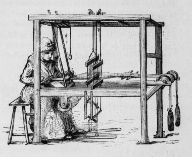Dokuma odası, Edouard Charton 'ın resim dükkanı, 1870
