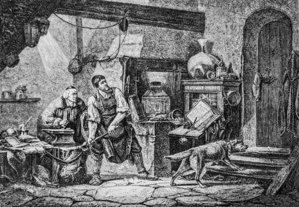 Ложные монеты, живописный магазин Эдуарда Чартона, 1870 г.
