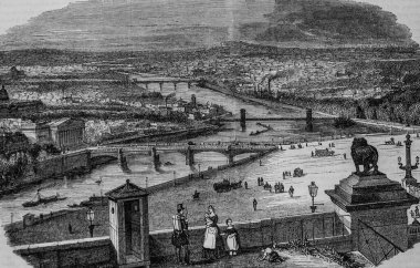 Görüntü su kenarındaki terastan alındı, Paris Edmond Texier, Yayımcı Paulin ve Şövalye 1852