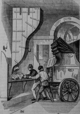 Posta sandığının yüklenmesi, Edmond Texier 'in Paris masası, Yayıncı Paulin ve Şövalye 1852