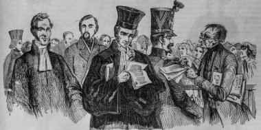 Mübaşir, gazeteci, avukat, cumhuriyetçi koruma, alışkanlık, Paris 'ten Edmond Texier, Yayıncı Paulin ve Le Chevalier 1852