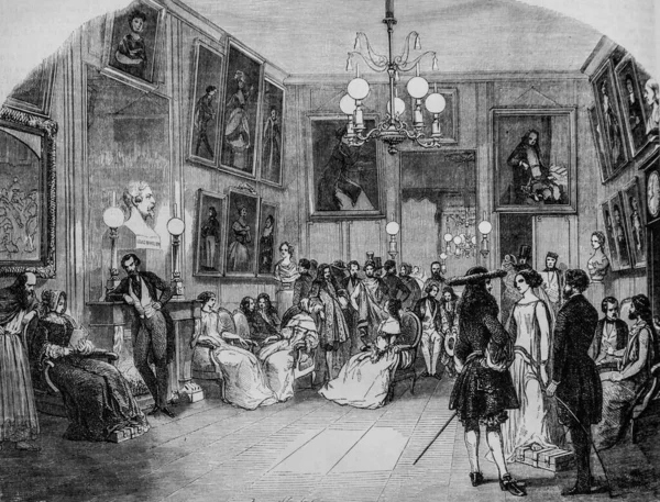 Foyer of artists at the French Theater, Table of Paris by Edmond Texier, Publisher Paulin and Le Chevalier 1852