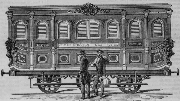 Exterior view of the itinerant office, Paris table by Edmond Texier, Publisher Paulin and Le Chevalier 1852