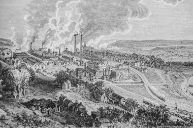 Creuzot Manzarası, 1861-1875, Fransa Tarihi Henri Martin, Editör Furne 1880