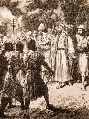 İsa 'nın tutuklanması, Ernest Renan' ın İsa 'nın hayatı, Godefroy Durand' ın çizimleri, editör Michel Levy 1870