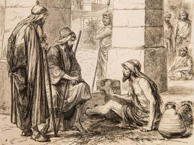 İsa bu müritlerle özgürce iletişim kuruyordu, Ernest Renan 'ın İsa' nın hayatı, Godefroy Durand 'ın çizimleri, editör Michel Levy 1870