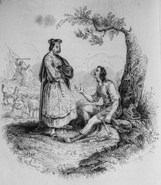 İki Çoban Kral, Florian Masalları: Victor Adam, Delloye Yayımcı, Desme 1838