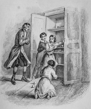 L 'Avare ve oğlu, Fables de Florian Victor Adam, Delloye Publisher, Desme 1838